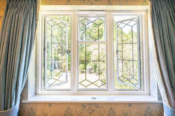 Beautiful leaded EB20 steel windows crafted for Hampstead Garden Suburb family home