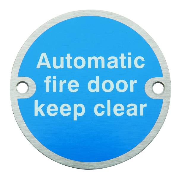 HUKP-0105-26 – Automatic Fire Door Keep Clear - Fire signage