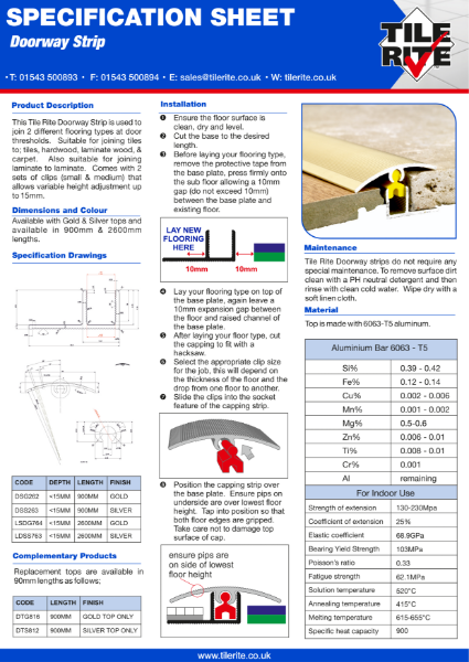 Door Threshold Trims