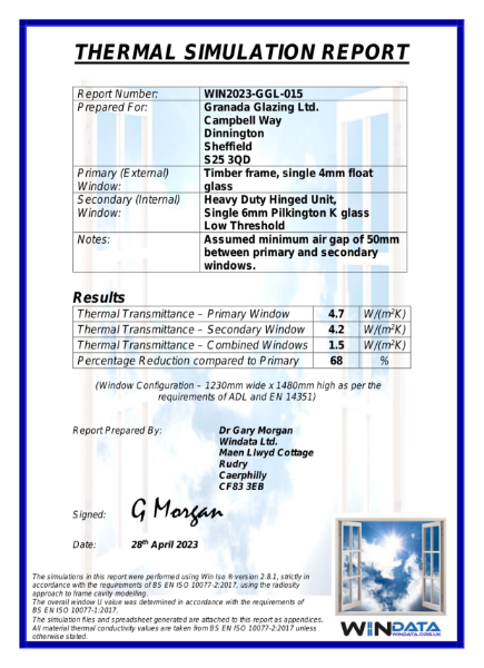 Heavy Duty Hinged Unit Low Threshold - Thermal Simulation Report