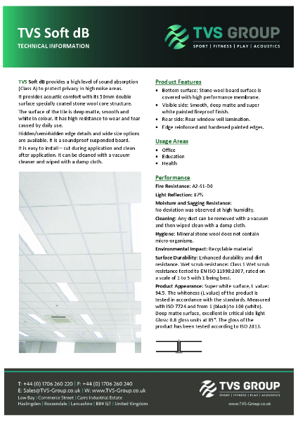 TVS Soft dB Datasheet