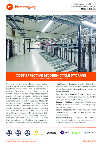 Cost-Effective Modern Cycle Storage Mini Brochure