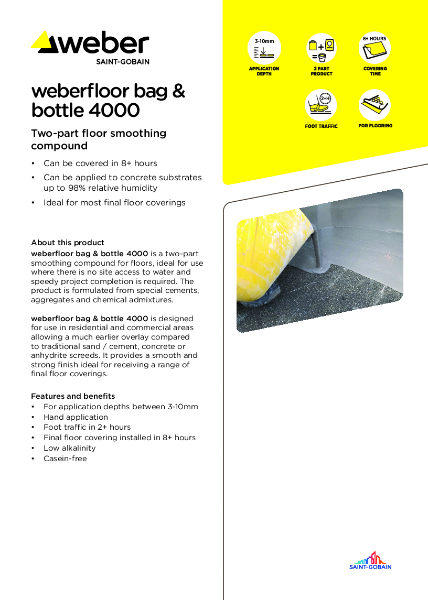 Weberfloor 4000 - Product Data Sheet