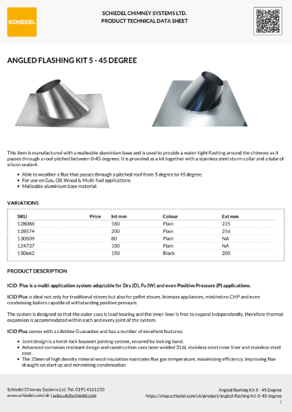 Angled Flashing Kit - 45°