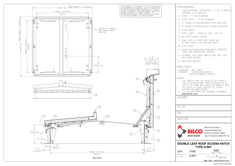 SUBMITTAL DRAWING  D-50T