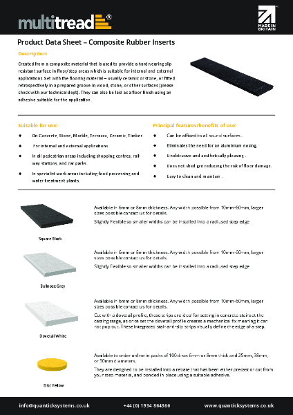 Composite Inserts datasheet PDF