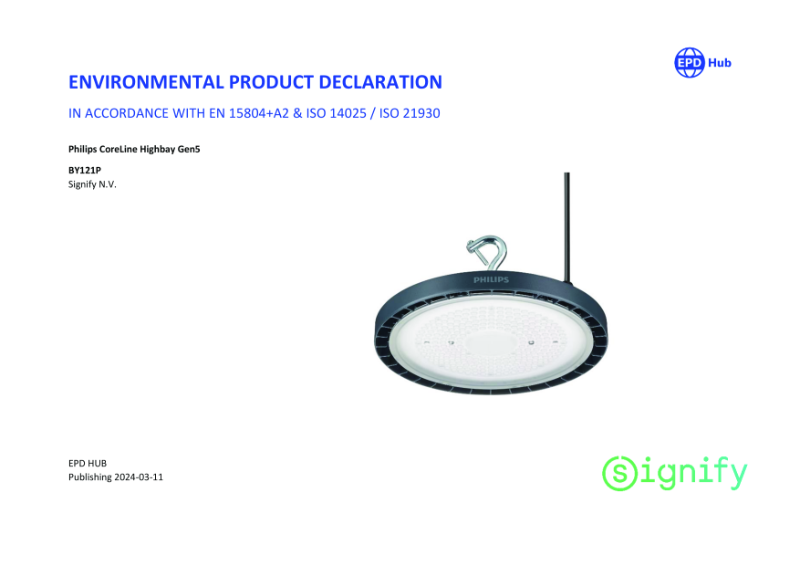 Philips CoreLine Highbay Gen5 BY121P - EPD