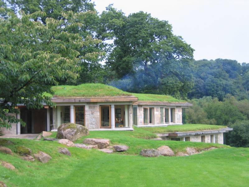 Rhepanol selected for the three distinctive green roofs at Dartmoor home