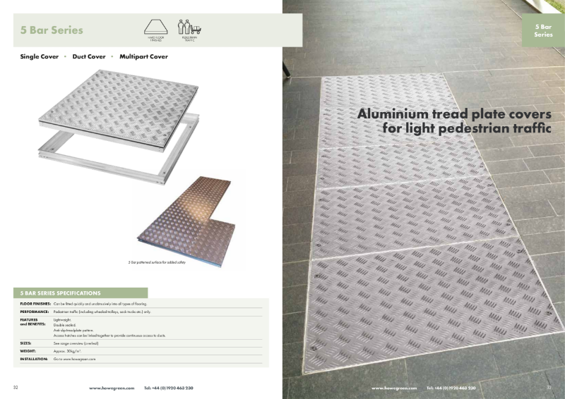 5 Bar Series Tread Plate Access Cover