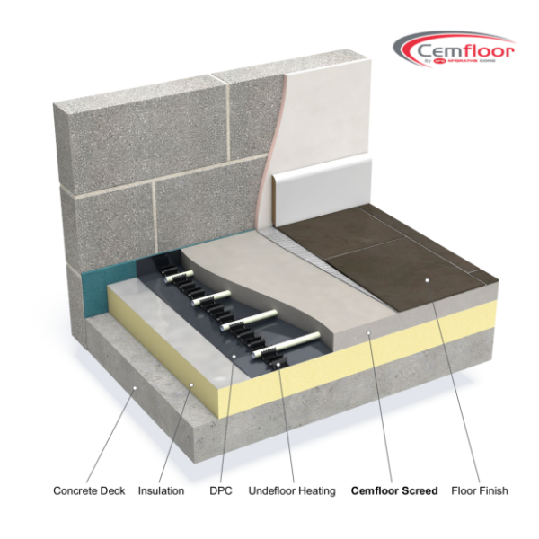 Cemfloor Screed with UFH Detail