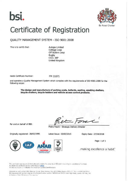 ISO 9001:2008 Certificate
