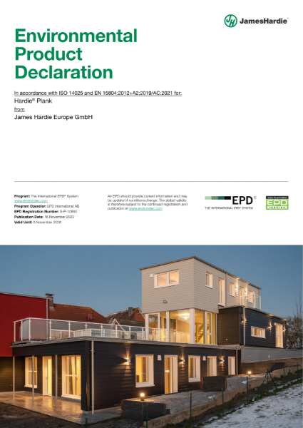 Hardie® Plank Environmental Product Declaration