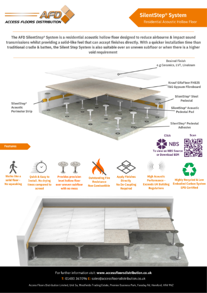 AFD SilentStep - Acoustic Hollow Floor System