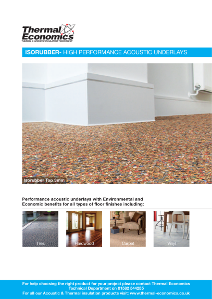 IsoRubber High Performance Acoustic Underlays Brochure