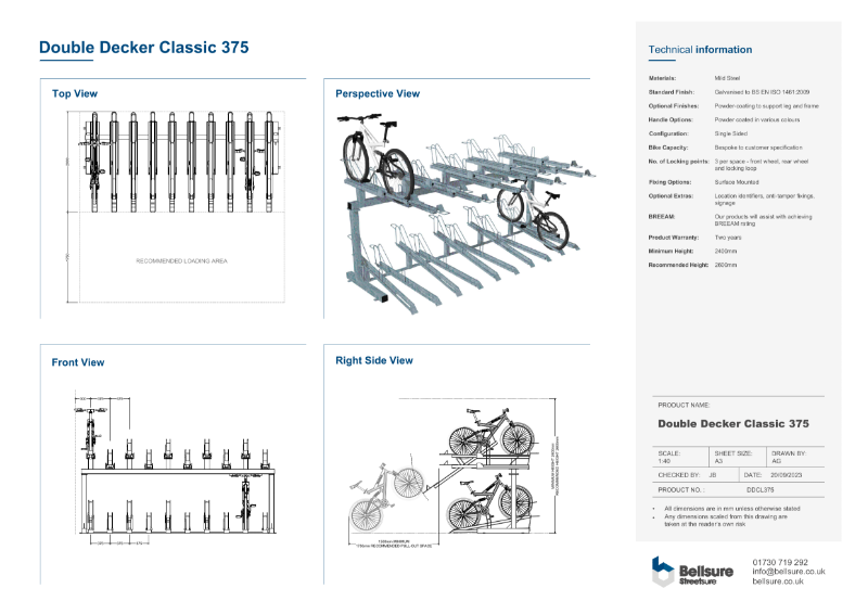 Double Decker Classic 375 Technical Sheet