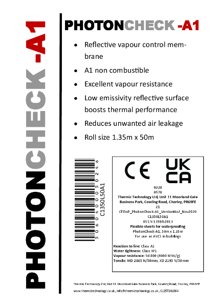 PhotonCheck-A1 (non-combustible) Installation Instructions