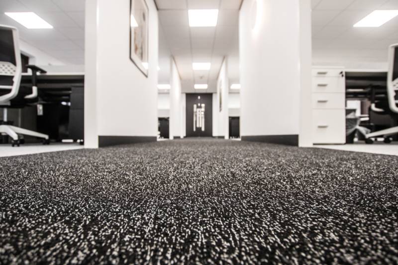 Key Assets Office Installation using Rawson's Carbon Neutral Fanfare Nylon Carpet Tile.