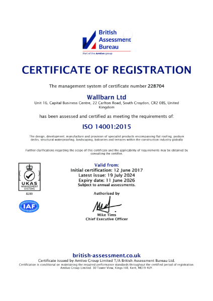 Certification - ISO 14001