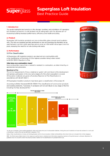 Superglass Loft Insulation - Best Practice Guide