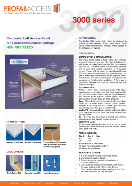 Profab 3000 Series Loft Hatch