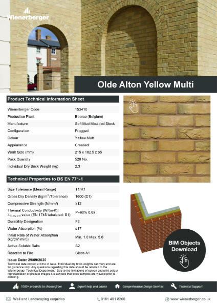 Olde Alton Yellow Multi Data Sheet