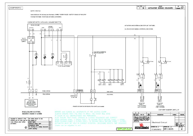 SP1185D Double Leaf - Single Actuator