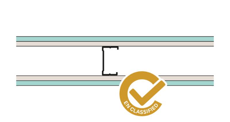 Siniat Single Frame Metal Stud Partition CS70R(400)-12MR12St - Metal Stud Partitioning