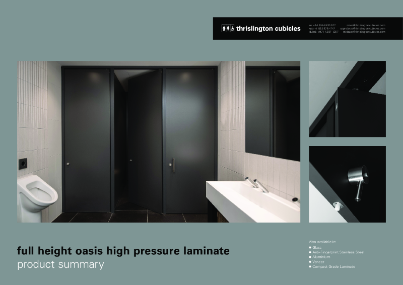 Full Height Oasis HPL-Product Summary-Thrislington