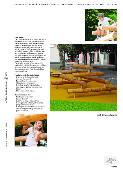 4.21110 - Small Climbing Pyramid - Datasheet