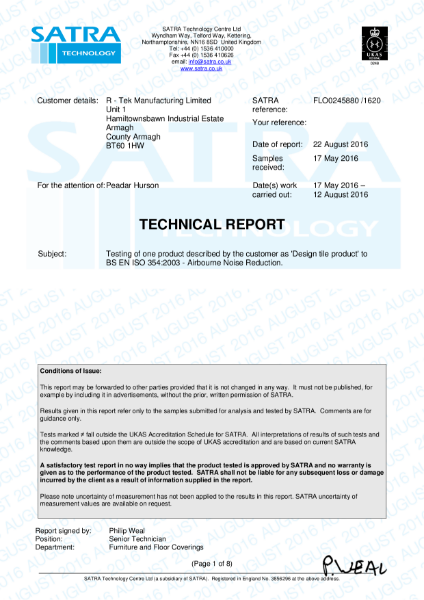 FLO0245880 UKAS Report Design Tile Sound