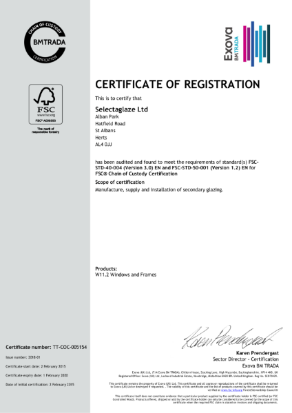 FSC Chain of Custody Certificate