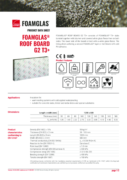 PDS_FOAMGLAS® ROOF BOARD G2 T3+