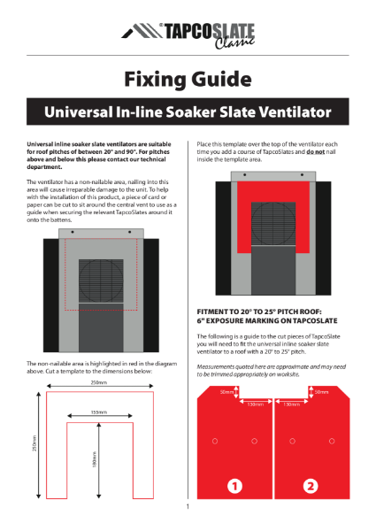 Tapco Inline Vent Fixing Guide