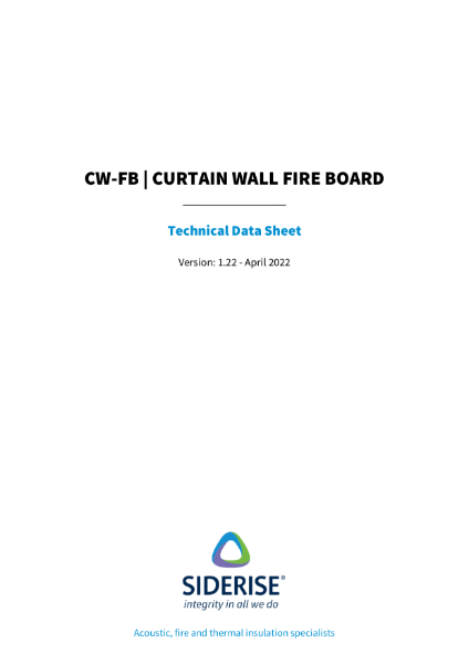 Siderise CW-FB Curtain Wall Fire Board