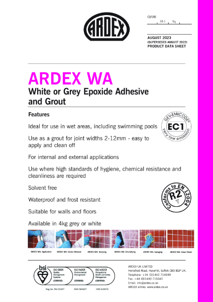 ARDEX WA Datsheet