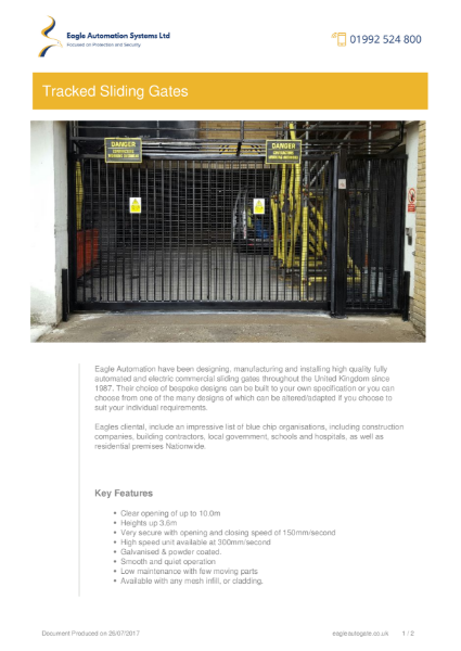 Tracked Sliding Gates