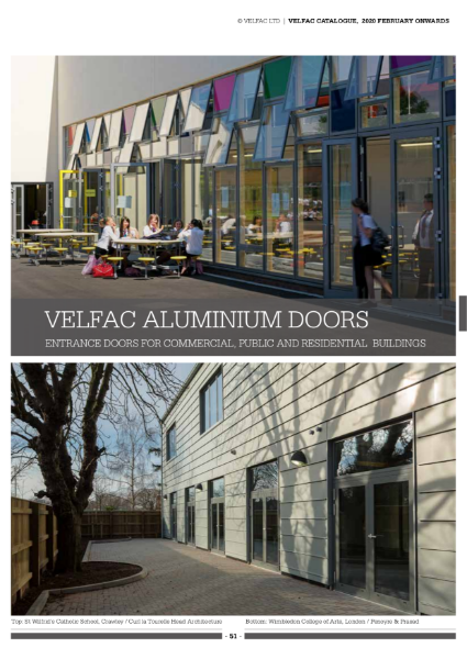 VELFAC Aluminium door Product catalogue