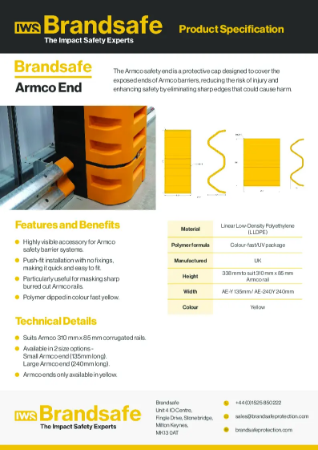 Armco End - Brandsafe Spec Sheet