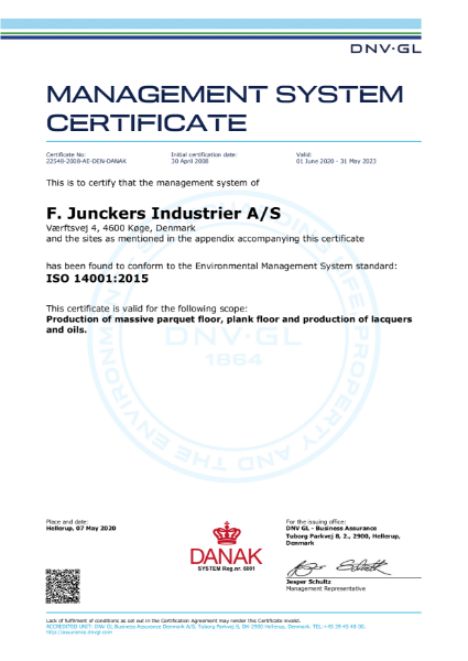 ISO 14001 - Management system certificate