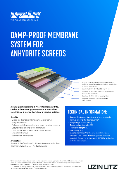 Damp-Proof Membrane System for Anhydrite Screeds - Flyer