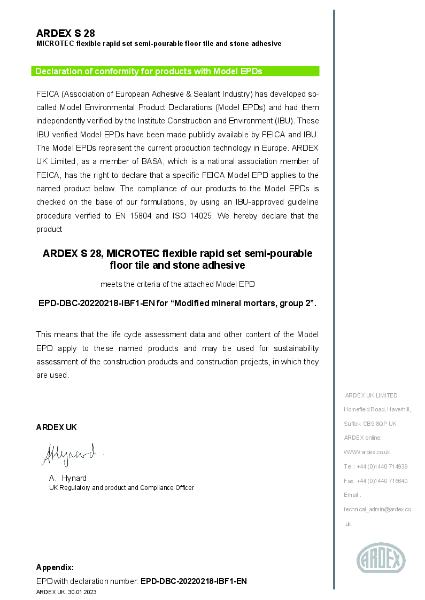 ARDEX S 28 EPD
