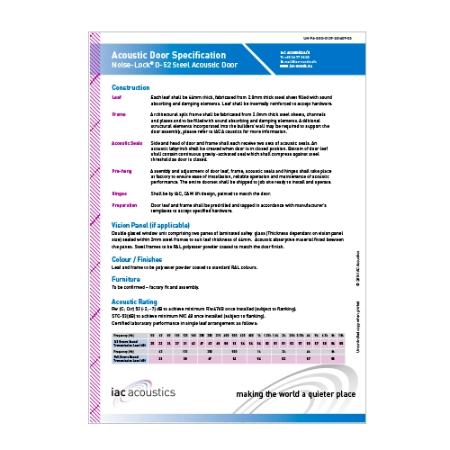 Noise Lock D 52 Datasheet