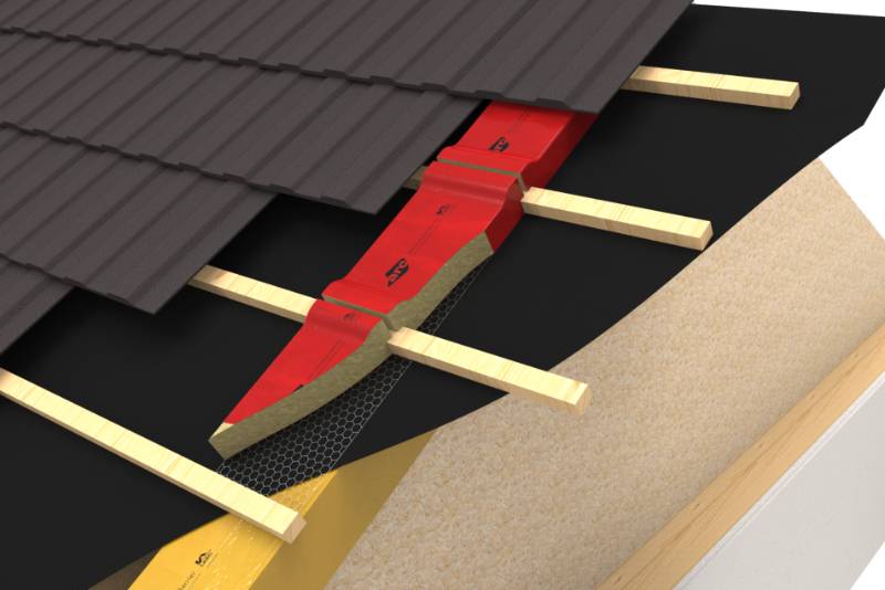 Wired Tile Batten Barrier - Mineral Wool fire stopping