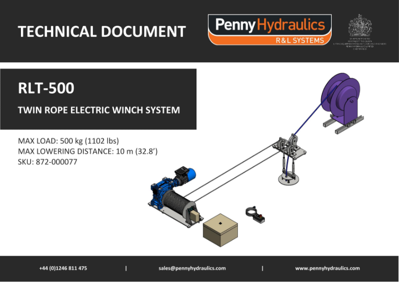 RLT500 - Twin Rope Electric Winch System Technical Document