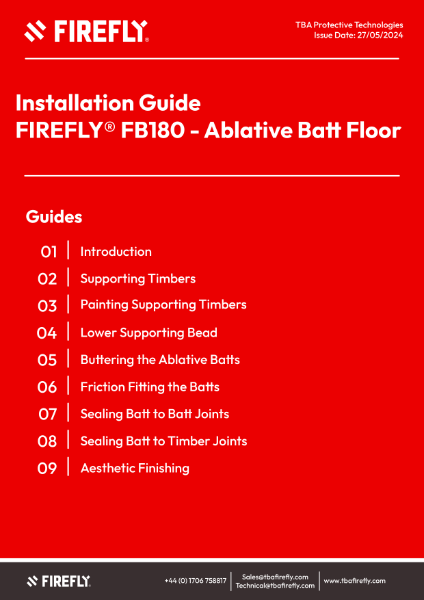 Firefly Installation Guide - FB180 Ablative Batt Floor System