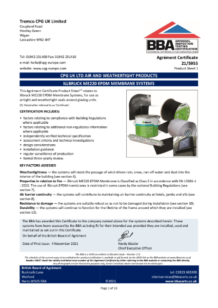 BBA Certificate ME220