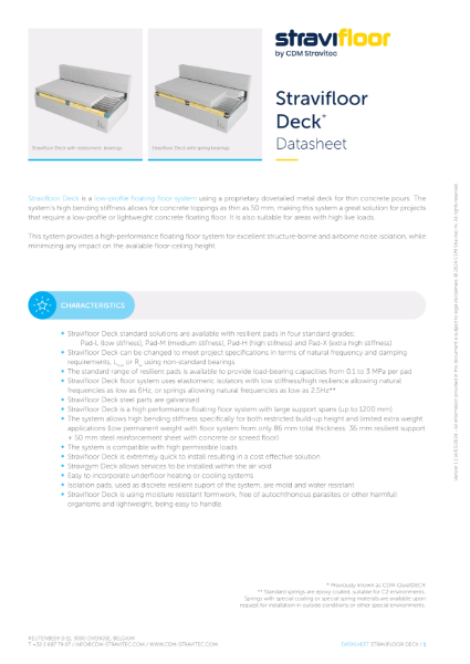 Datasheet Stravifloor Deck