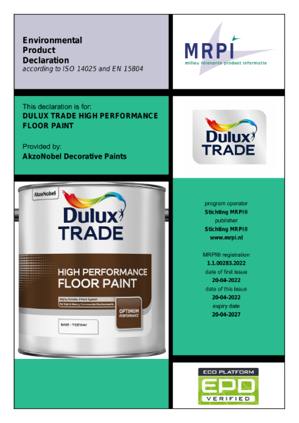 Dulux Trade High Performance Floor Paint EPD