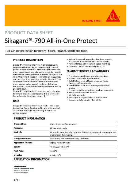 Sikagard®-790 All-in-One Protect - Product Data Sheet
