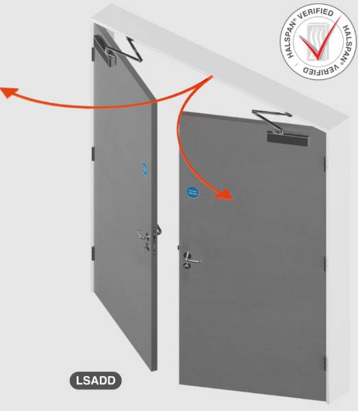 Halspan DS2000-LSADD | Internal Timber Door System - Latched Single Action Double Door